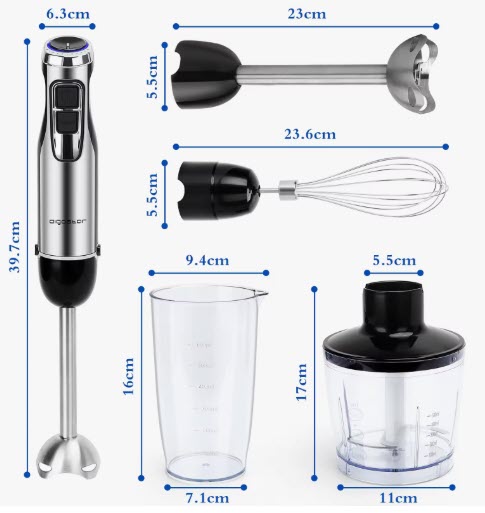 AIGOSTAR Batidora de Mano 6 Velocidades