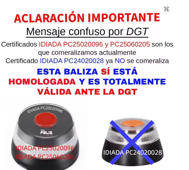 Don Feliz Baliza emergencia V16
