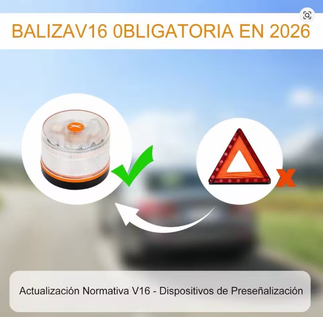 BALIZA V16 Ebox Luz Emergencia