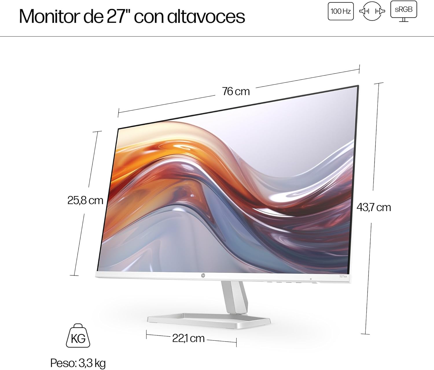 Monitor HP 527sa de 27"