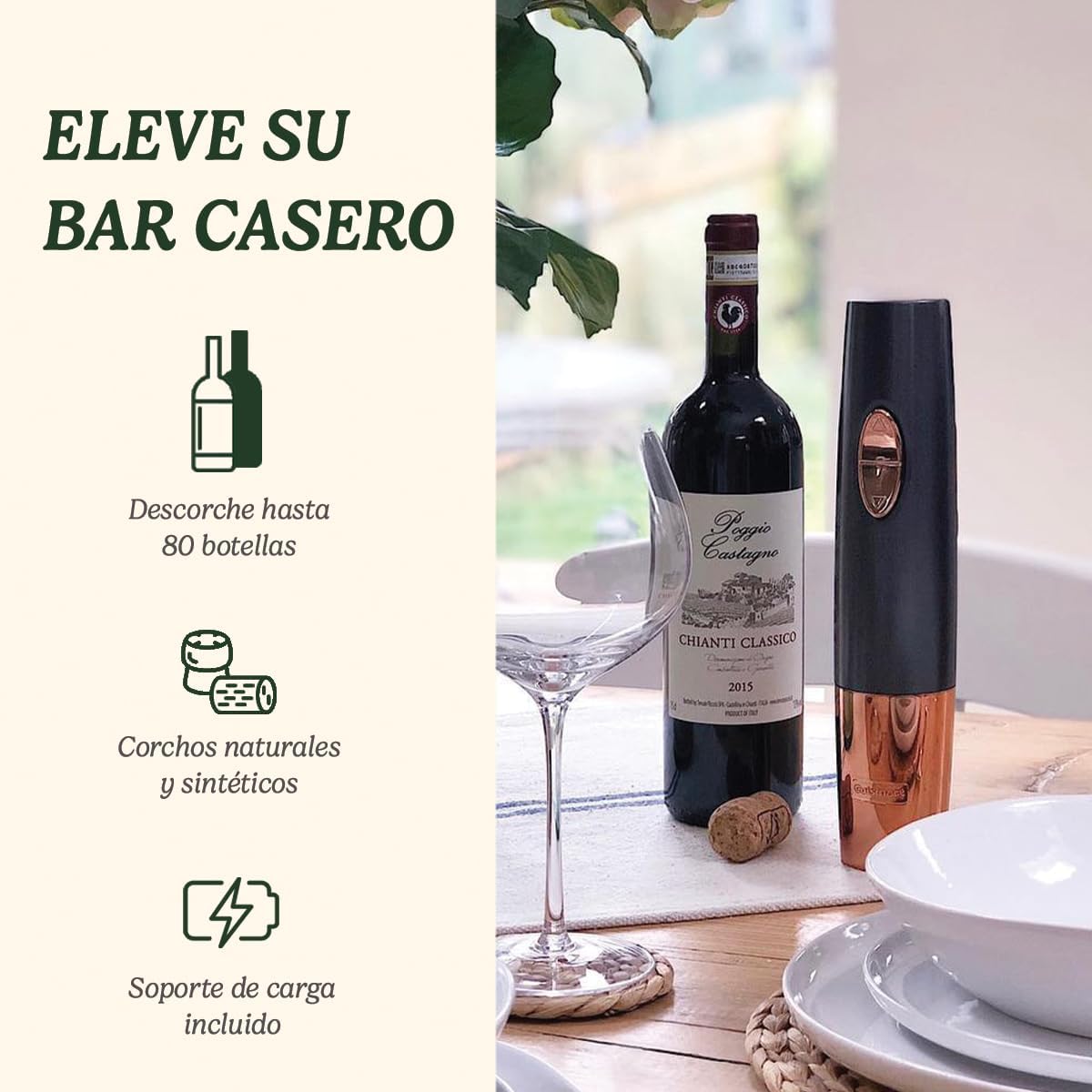 Abridor de vino automático Cuisinart