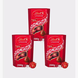 Pack de 3 Lindt LINDOR Cornet chocolate