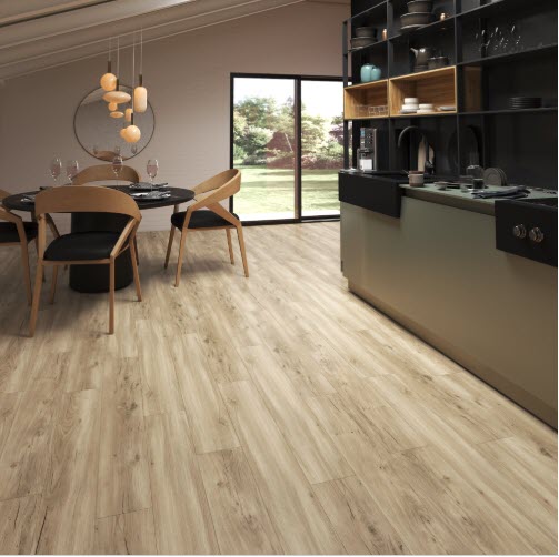 Suelo vinílico SPC efecto madera