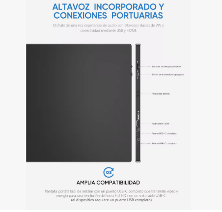 Monitor Portátil Arzopa 15.6''