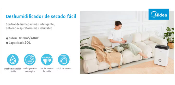 MIDEA Deshumidificador 20L