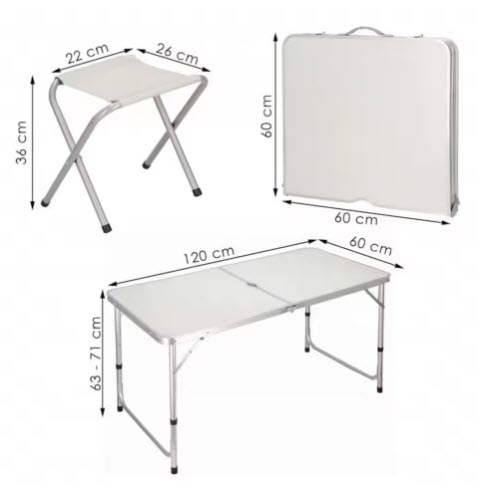Mesa Plegable XXL de Aluminio