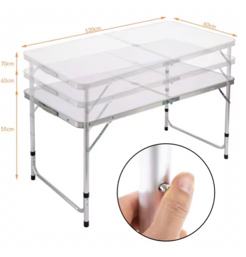 Mesa Plegable XXL de Aluminio