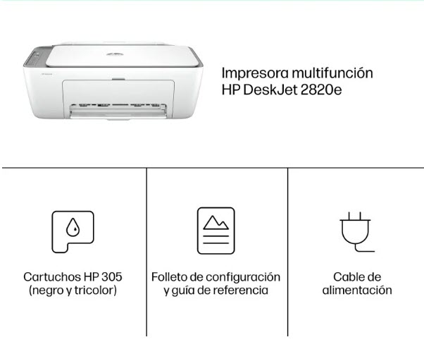 Impresora HP DeskJet 2820e