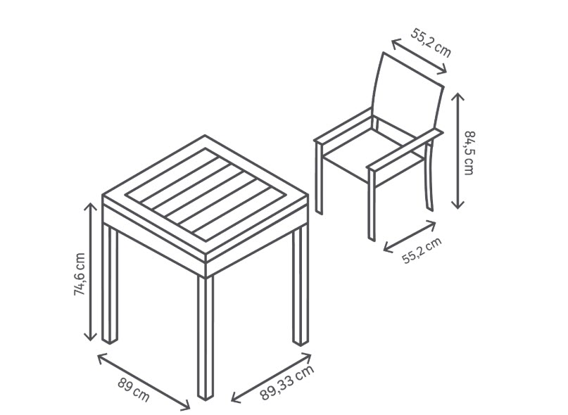 Conjunto de terraza NATERIAL