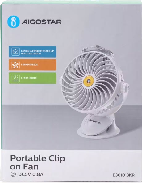 Ventilador de Mesa Pequeño 3 en 1 AIGOSTAR