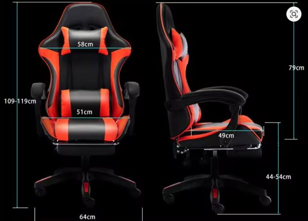 Silla gaming soporte lumbar