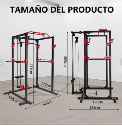 ALLINLIFE Jaula Musculación Ajustable 