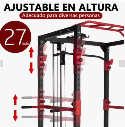 ALLINLIFE Jaula Musculación Ajustable 