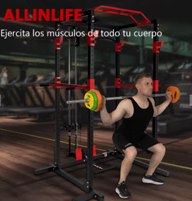 ALLINLIFE Jaula Musculación Ajustable 