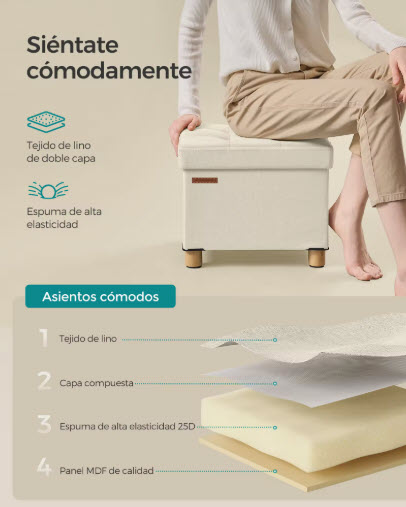 SONGMICS Puff Almacenaje