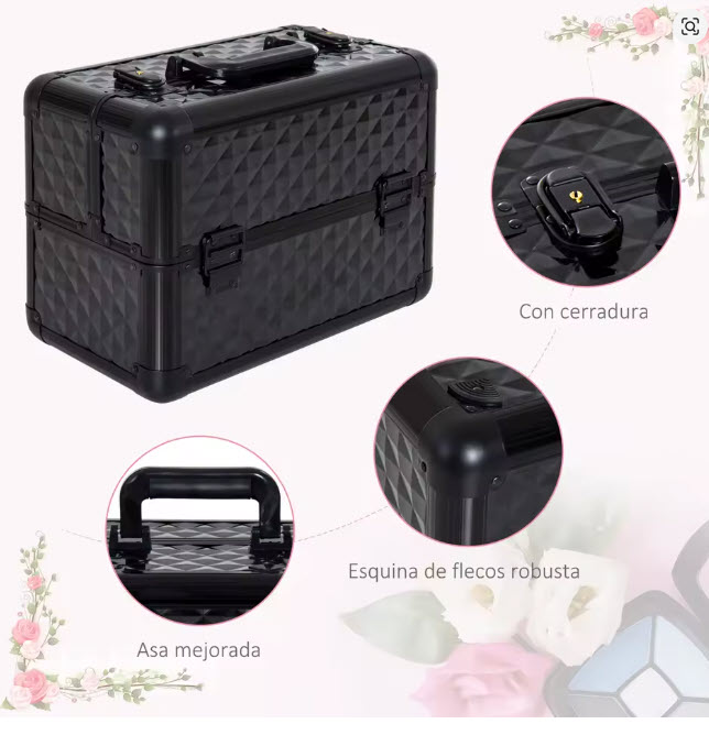 HOMCOM Maletín de Maquillaje Organizador