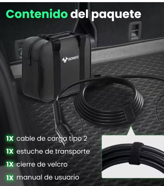 Cable de Carga GONEO Tipo 2