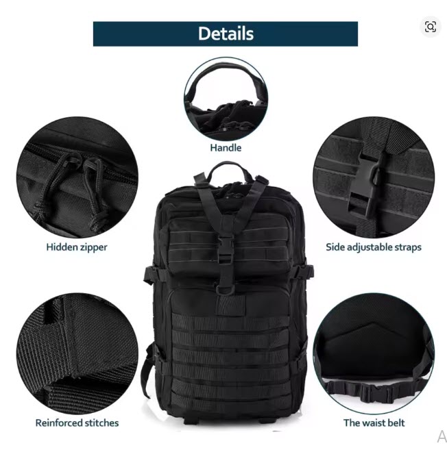 Mochila Táctica 50L Nylon