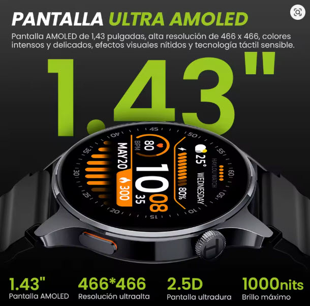 Reloj Inteligente HAYLOU Watch 4S con GPS