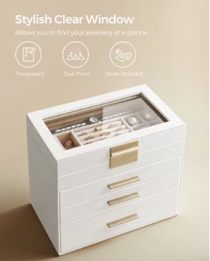 SONGMICS Caja de Joyas