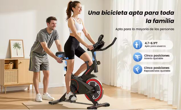 TLOVENDO Bicicleta estática QK101