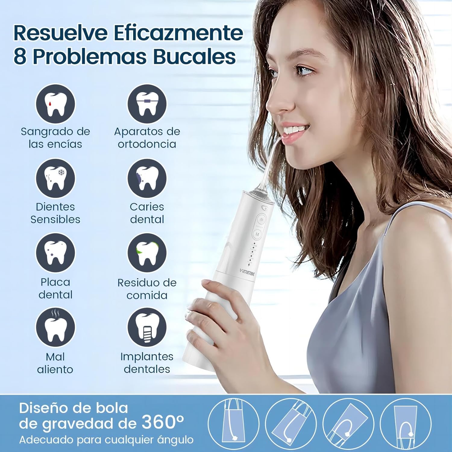 Irrigador Bucal Portátil Vimmk