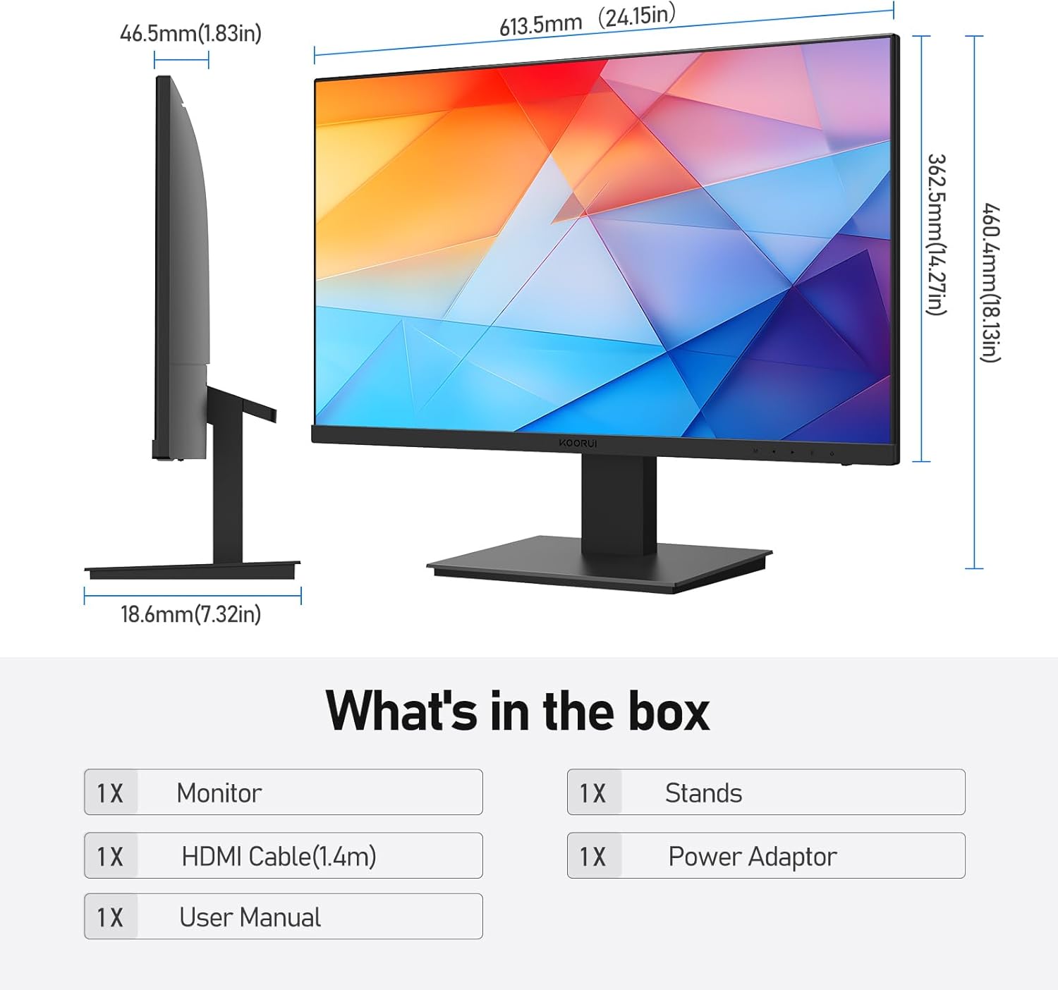 Monitor gaming KOORUI 27 pulgadas