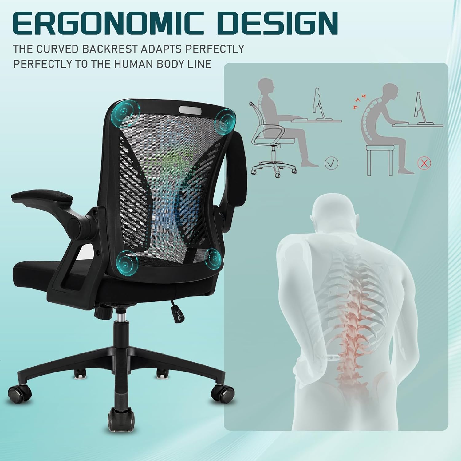 Silla de Oficina Ergonómica Milacyee