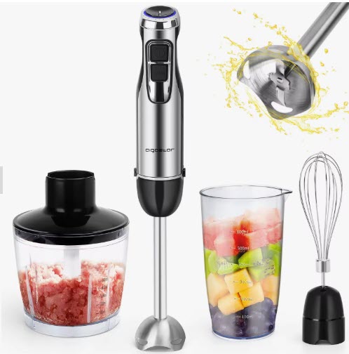 AIGOSTAR Batidora de Mano 6 Velocidades