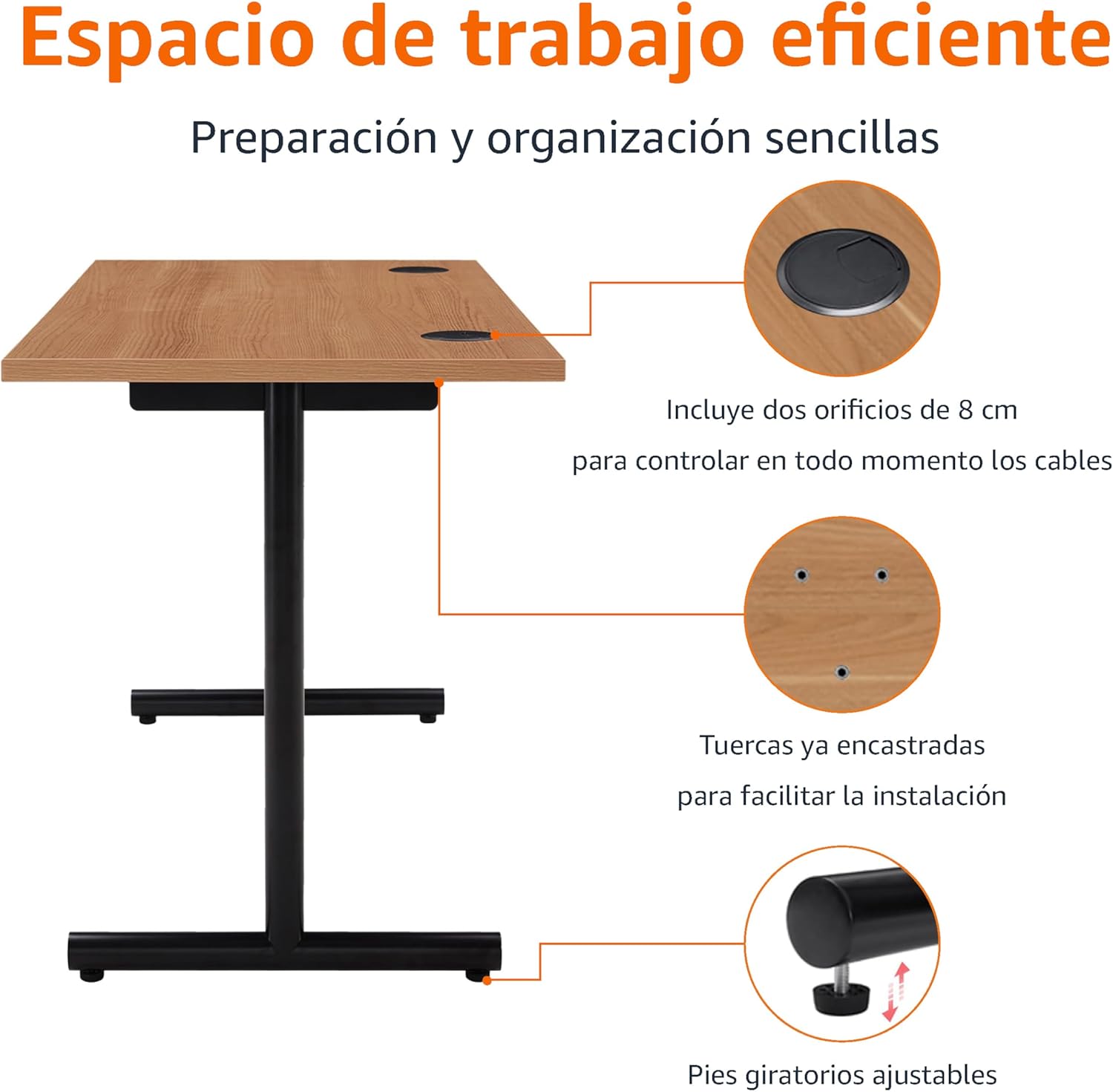 Escritorio de oficina Amazon Basics