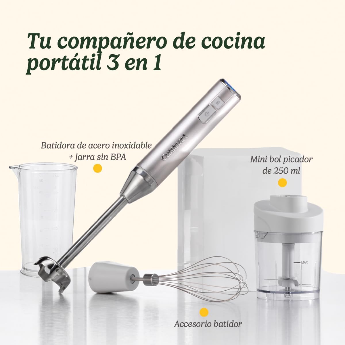 Cuisinart Batidora de mano inalámbrica