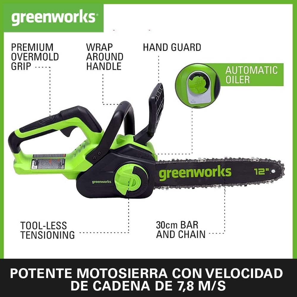 Greenworks Motosierra a Batería