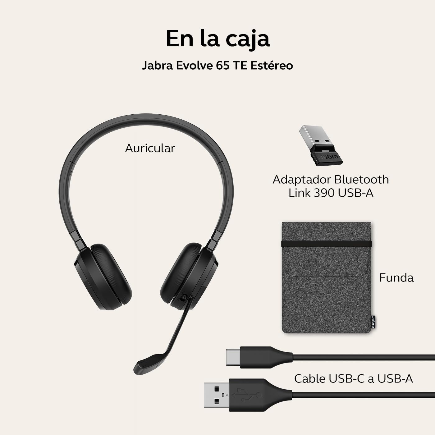 Auriculares Jabra Evolve 65 TE MS