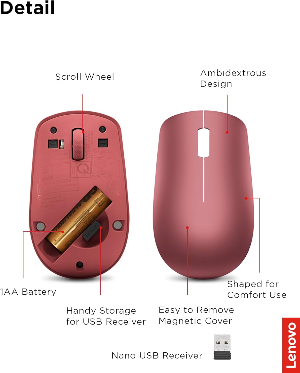 Ratón Inalámbrico Lenovo GY50