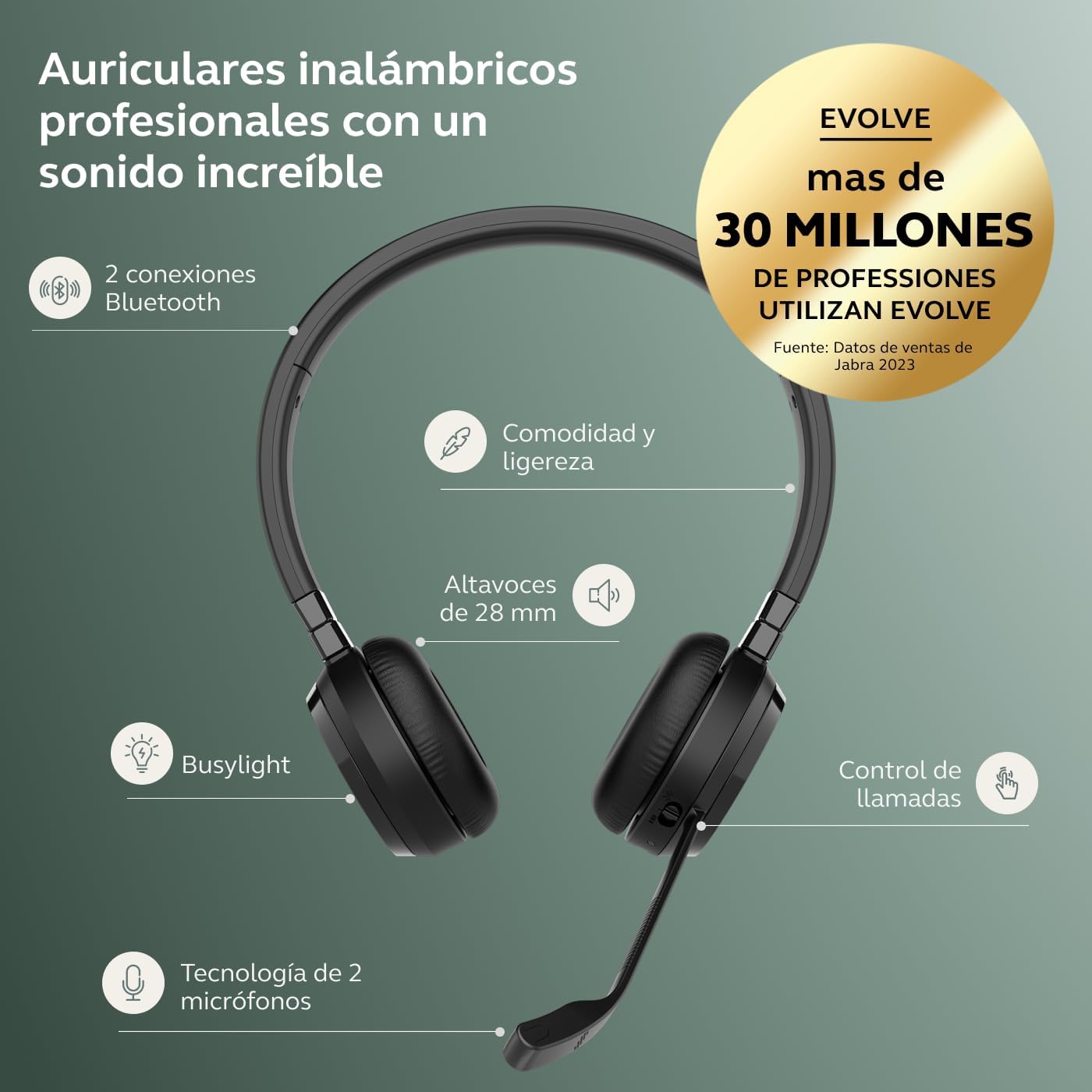 Auriculares Jabra Evolve 65 TE MS