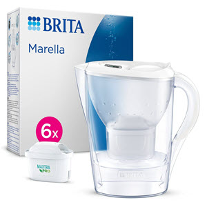 BRITA Jarra con Filtro de Agua Marella Blanca