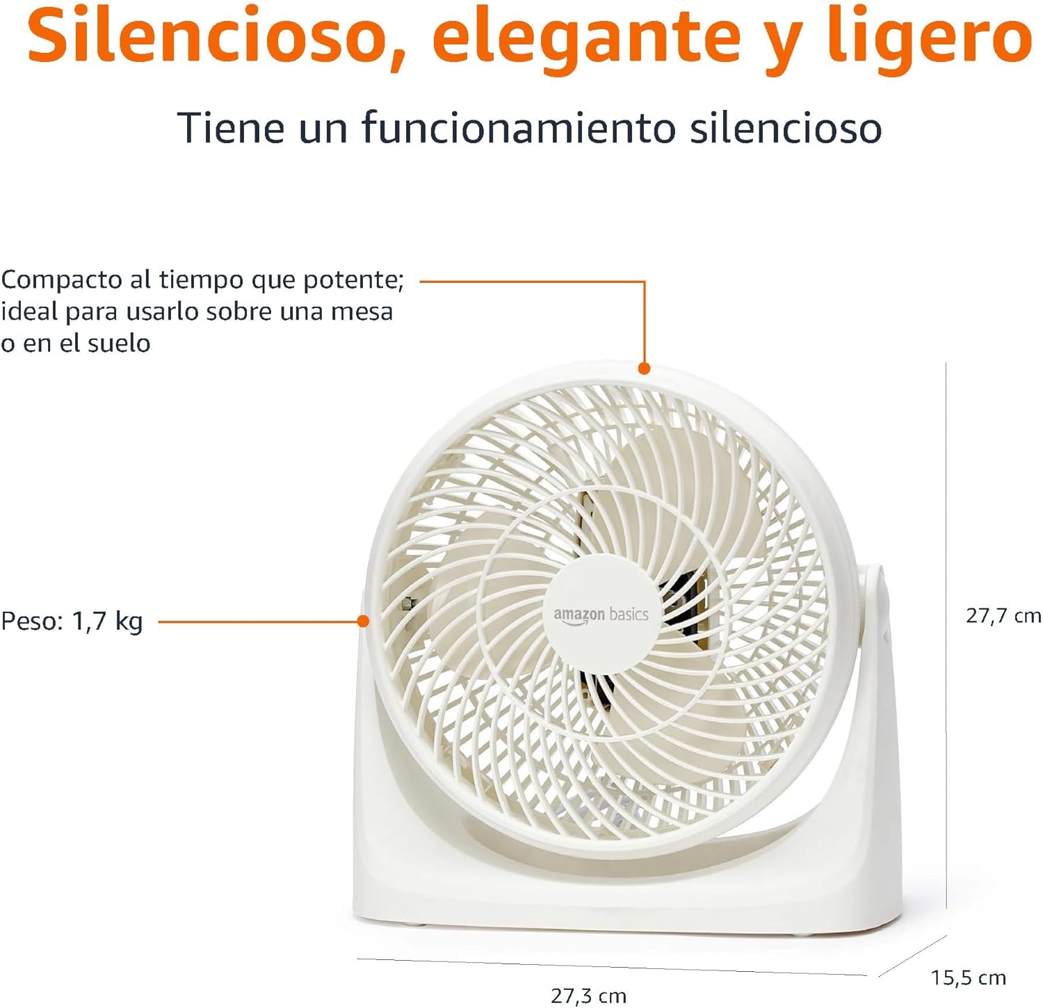 Amazon Basics Ventilador de escritorio