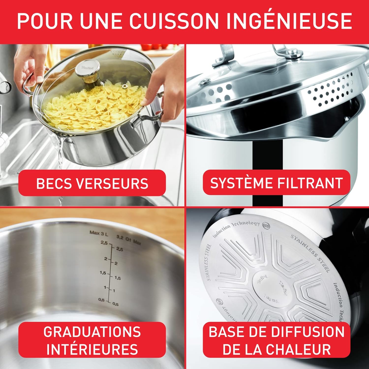 Juego de 9 ollas Tefal