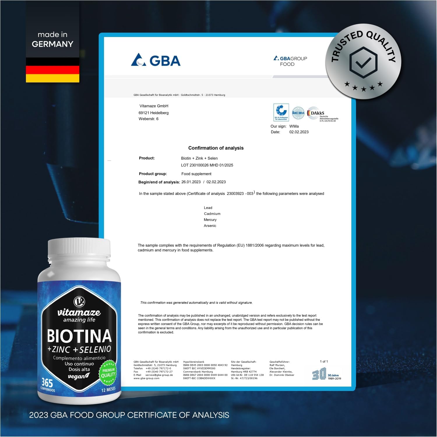 Biotina Vitamaze Cabello Piel y Uñas