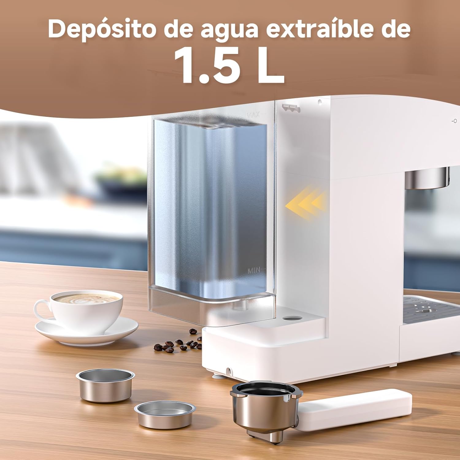 AMZCHEF Cafetera Espresso 1.5L