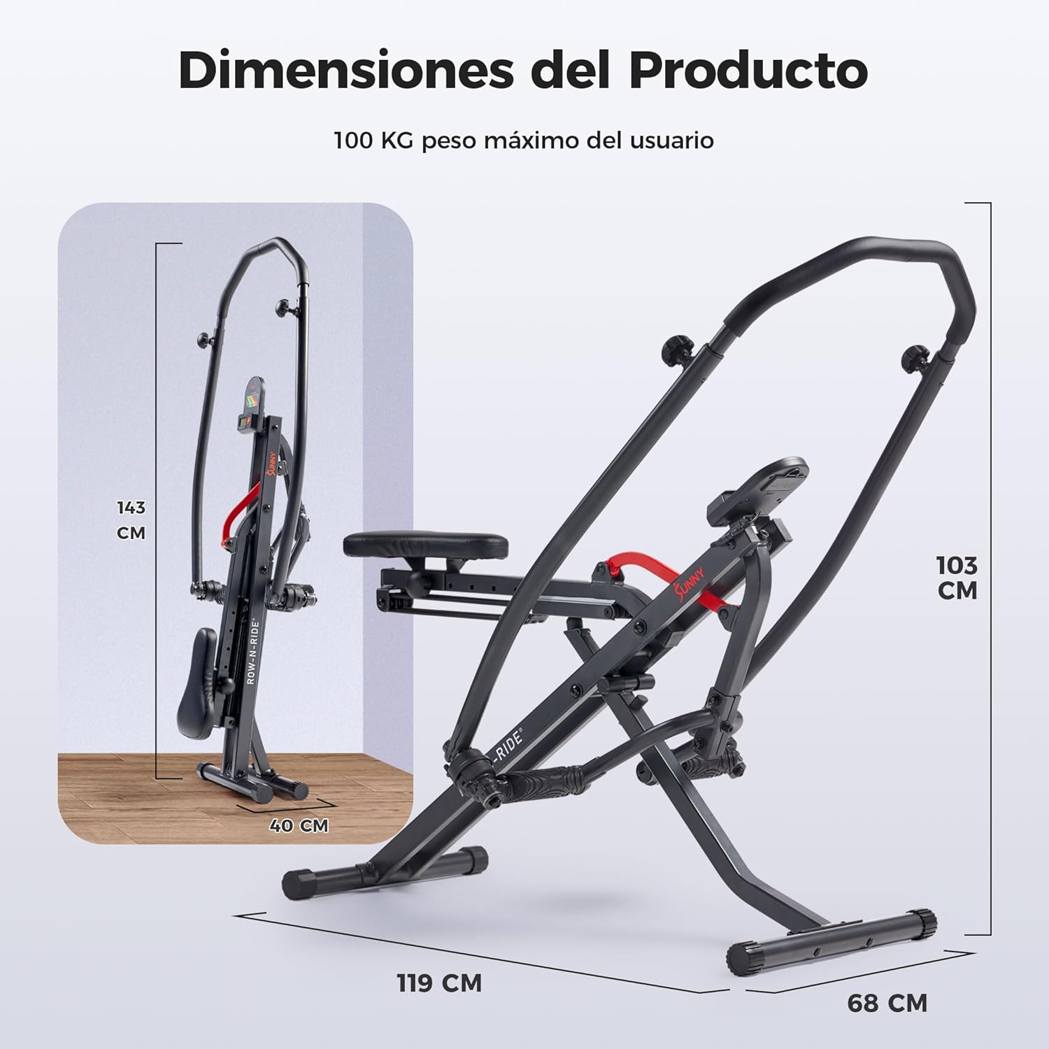 Sunny Health Fitness Entrenador Remo
