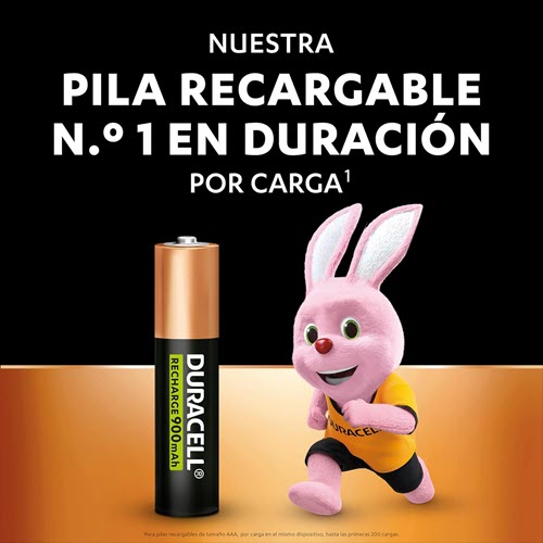 Pack 4 Duracell pilas recargables AAA