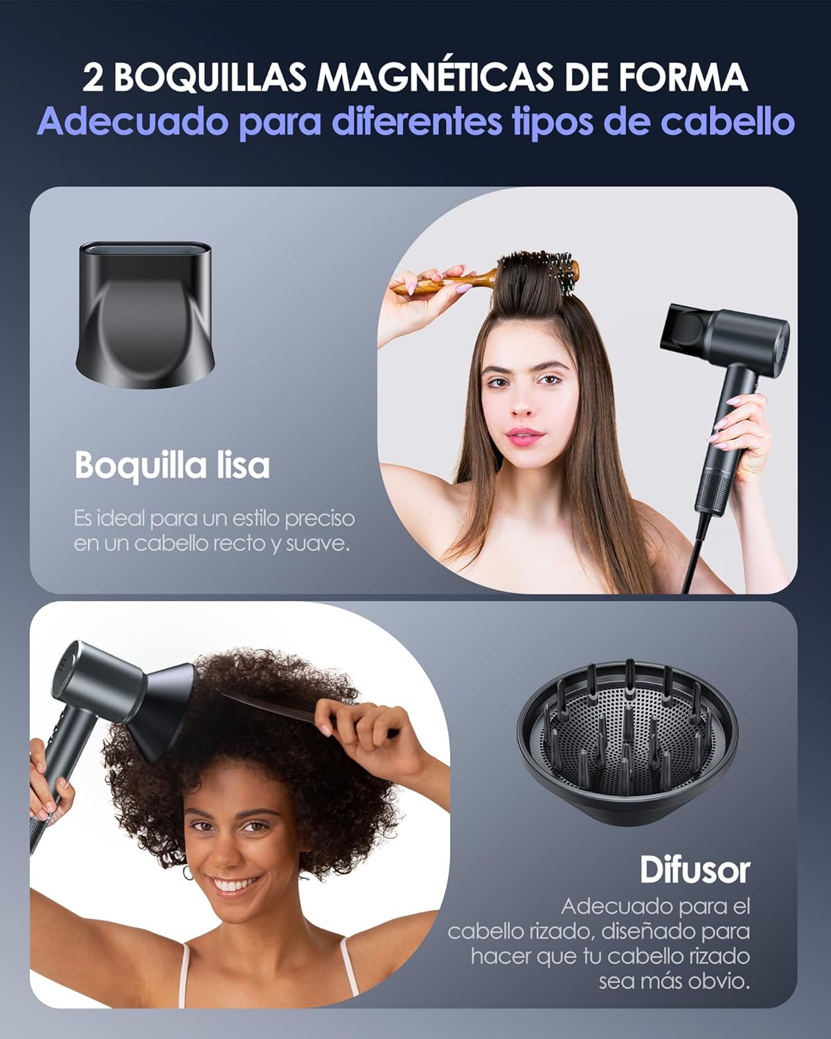 Bopcal Secador Pelo Profesional con Difusor