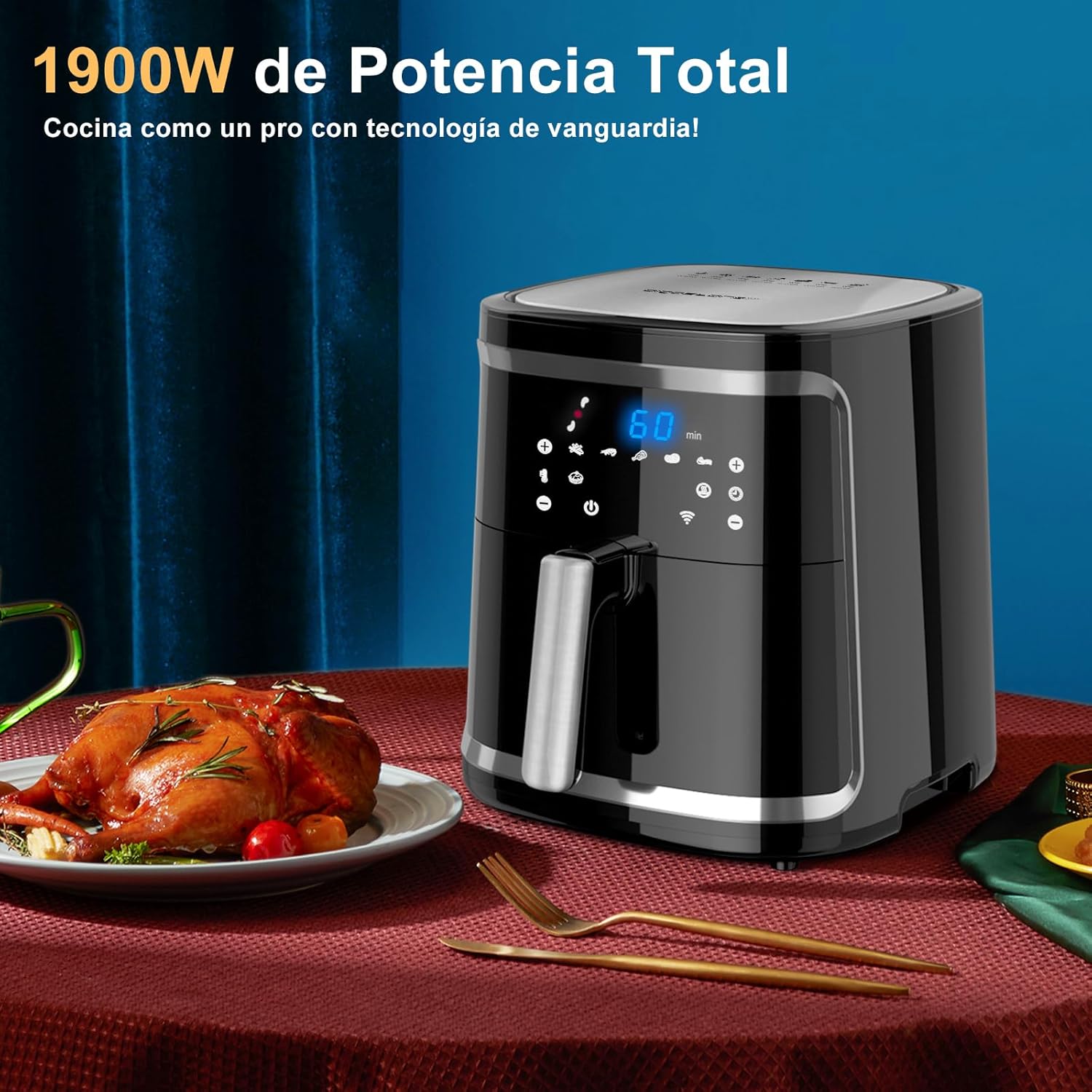 AIGOSTAR Freidora de Aire sin Aceite 7L