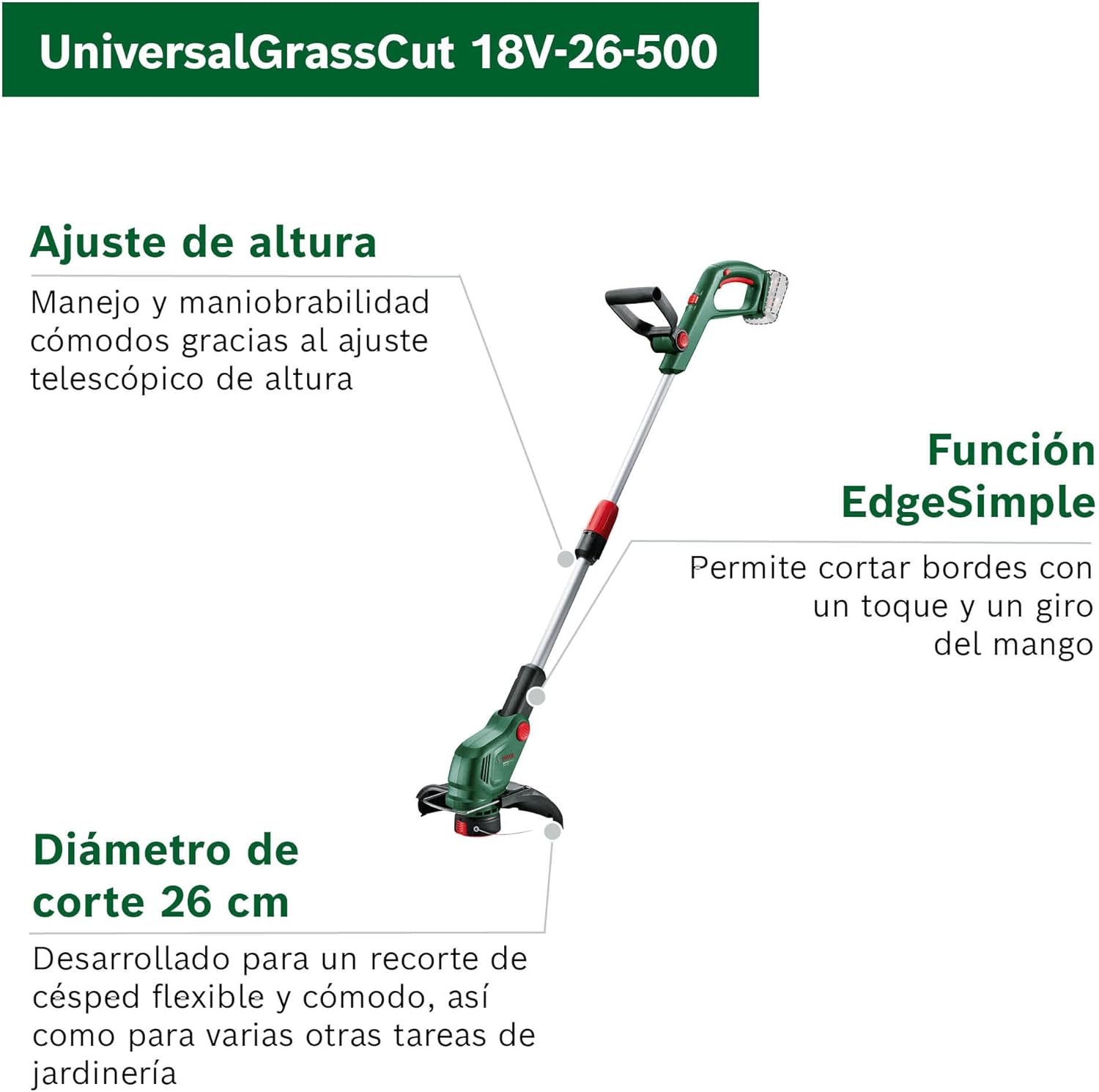 Bosch cortabordes a batería Universal