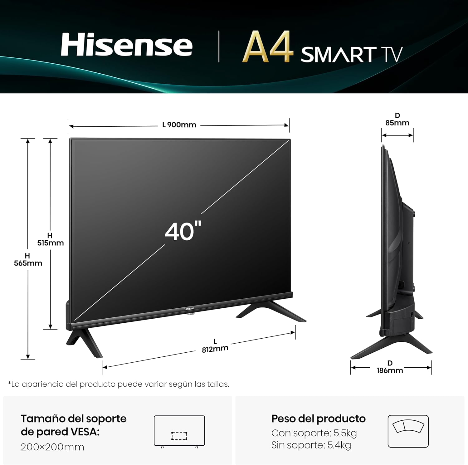 Smart TV Hisense 40A4Q