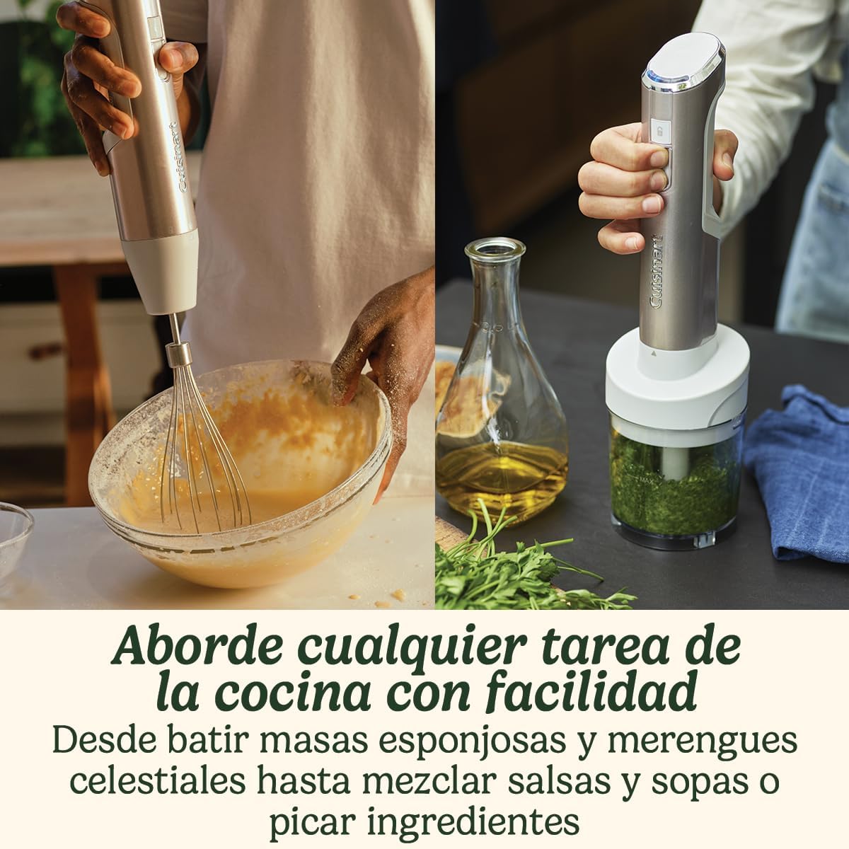 Cuisinart Batidora de mano inalámbrica