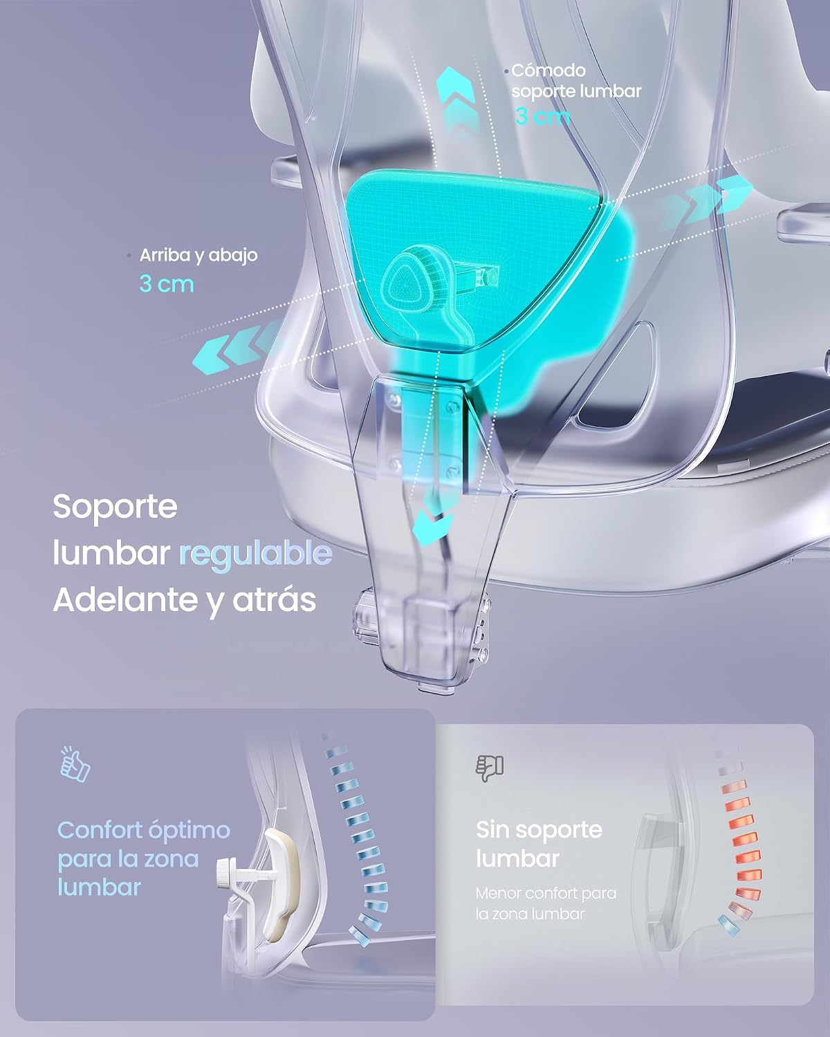 SONGMICS Silla de Oficina Ergonómica