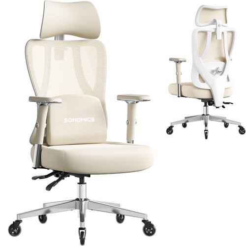 SONGMICS Silla de Oficina Ergonómica