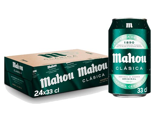 Pack 24 Latas x 33cl Mahou Clásica